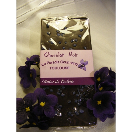 Tablette chocolat noir et violette