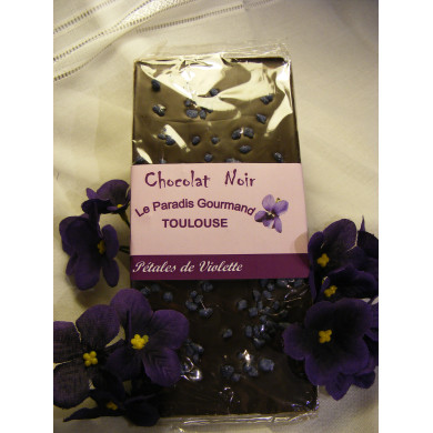 Tablette chocolat noir et violette