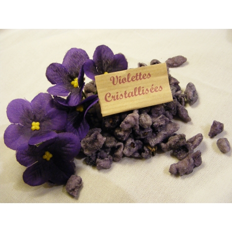 Violettes cristallisées en sachet