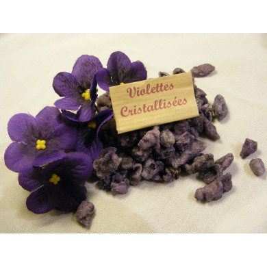 Violettes cristallisées en sachet