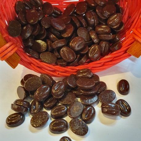 Chocolat au café en forme de grains