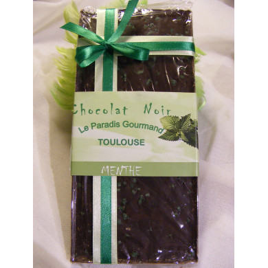 Tablette de chocolat noir menthe