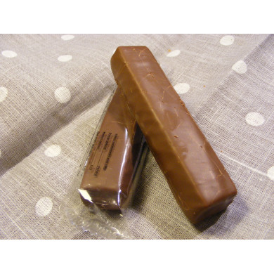 Guimauve à l'arôme naturel de fleur d'oranger enrobée de chocolat au lait