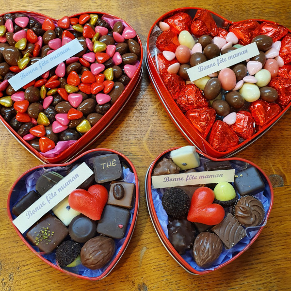 Boite coeur garnie Grand modèle