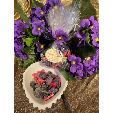 Assortiment de fleurs cristallisées