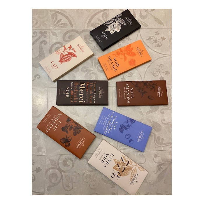 Lot de deux tablettes de Chocolat Café-Tasse