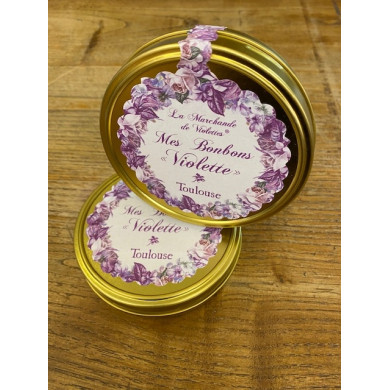 Boîte bonbons acidulés à la violette